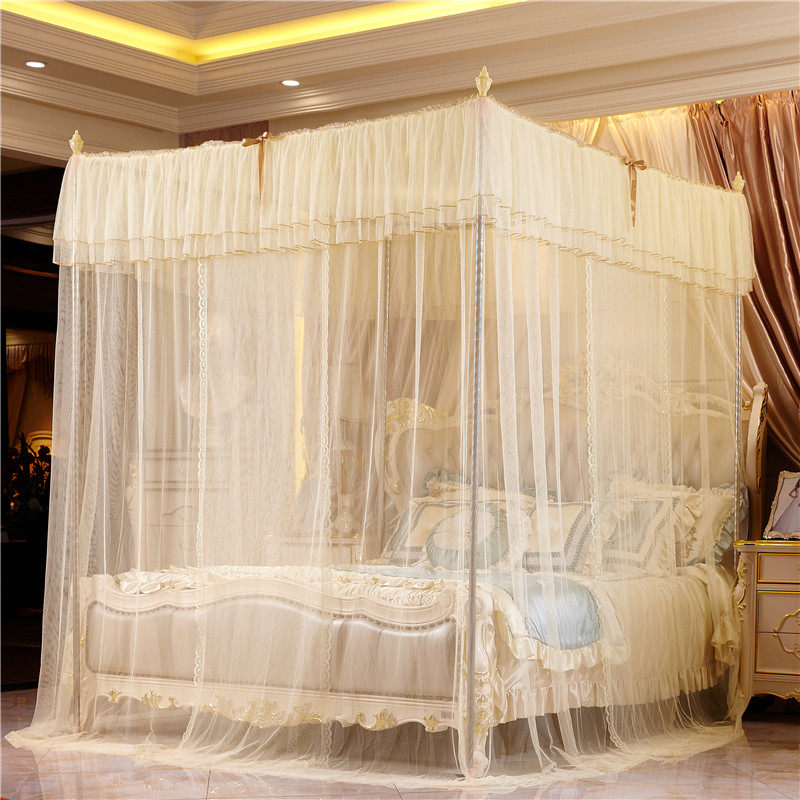 宫廷落地款式方顶蚊帐不含支架A类帐纱1.5m1.8米超柔加密帐子通用