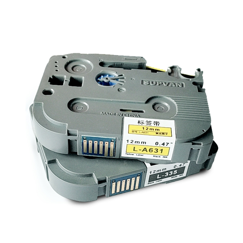 硕方标签机LP5125B/C色带6MM 9MM白底黑字L-A211 221标签贴纸不干