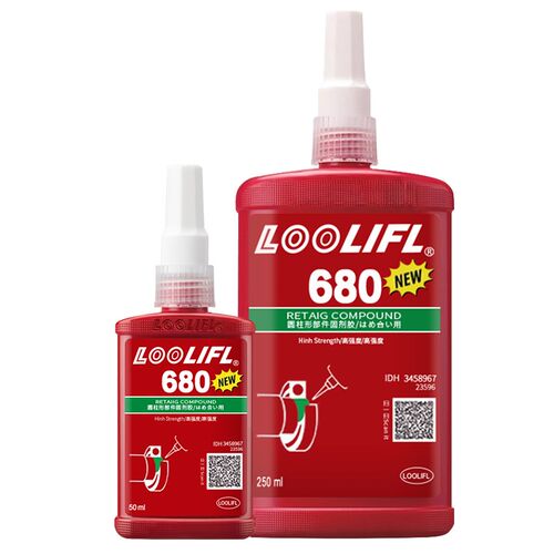 LOOLIFL680圆柱形部件固持胶高强度厌氧胶螺纹防松耐腐蚀轴承胶水