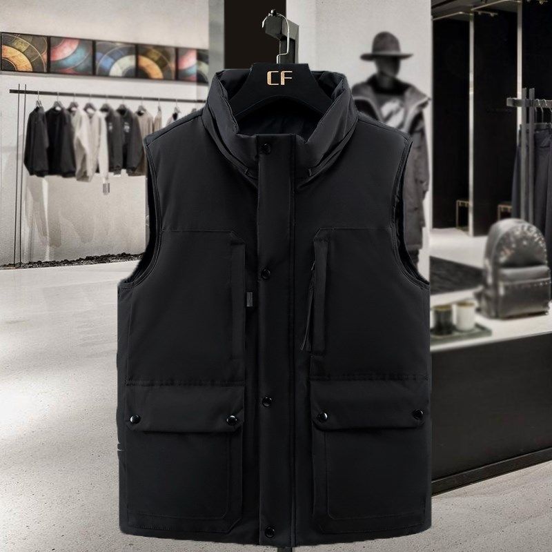 马甲大码秋冬男士百搭时尚羽绒棉新款防风保暖外套宽松马夹背心,男装,常规马甲,淘宝优惠券,粉丝福利购,淘宝优惠卷