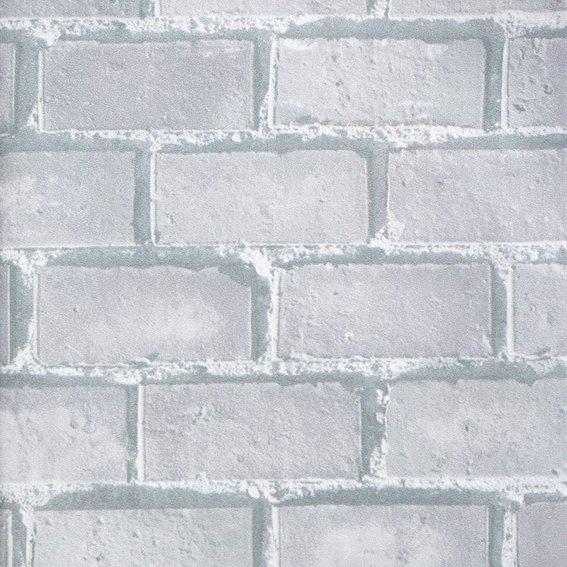 无纺布青砖壁纸 中式复古深灰色砖头墙纸 浅灰色欧式仿古砖纹壁纸