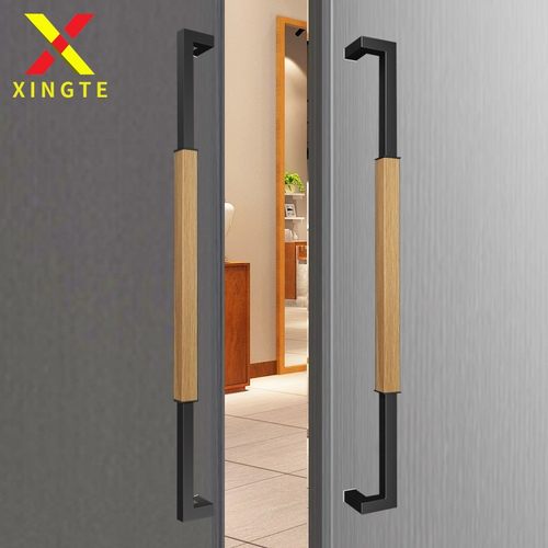 兴特玻璃门拉手金色有框门大门拉手T会所门铝合金门把手