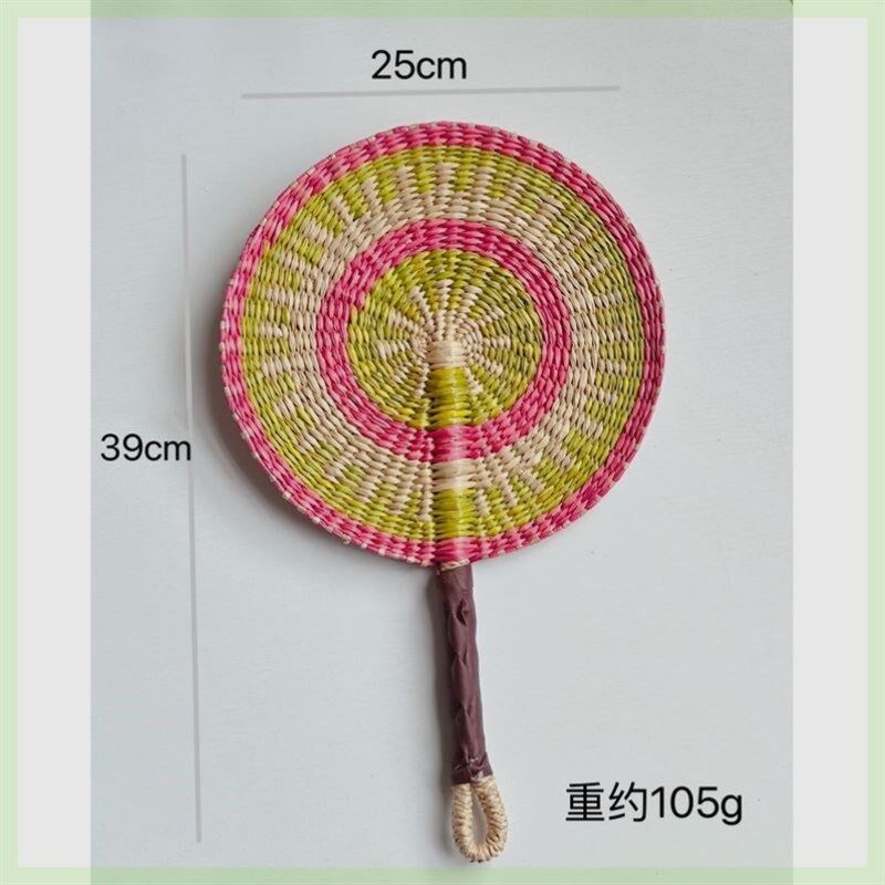 越南海草编扇子装饰民宿墙壁挂扇家用壁扇子挂件夏天手摇蒲扇 im