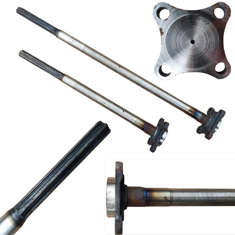 电动四轮轿车电动三轮车半悬浮6花键6206四孔差速器6齿半轴可裁剪