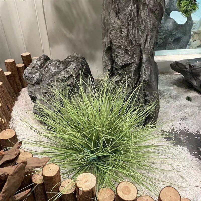 蒲草堆仿真造景商场橱窗装饰假草丛落地景观搭配小草弯草