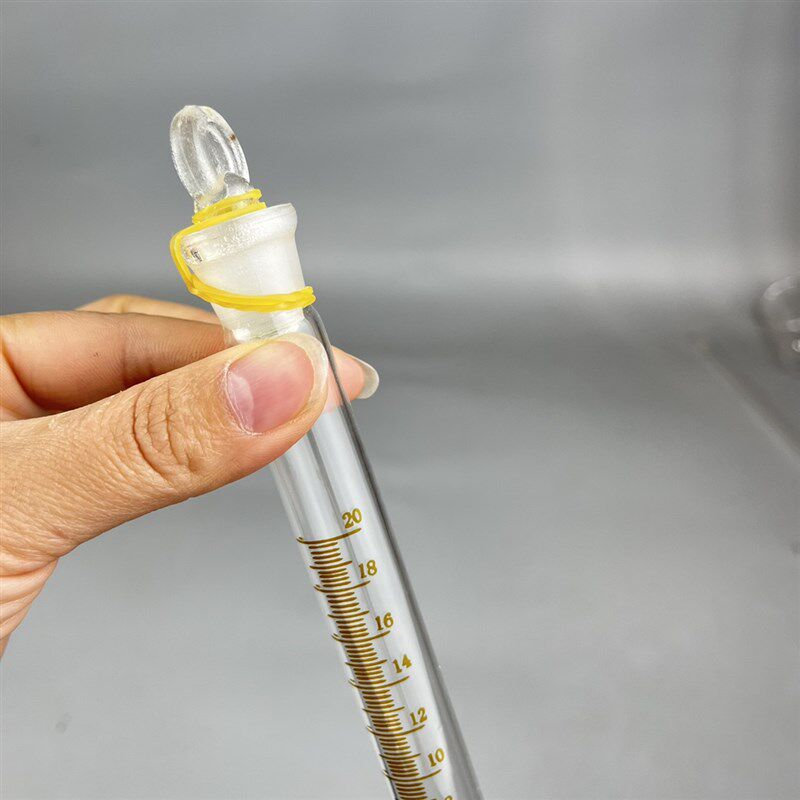 具塞量毫升分度耐酸碱刻度玻璃量筒量入式
