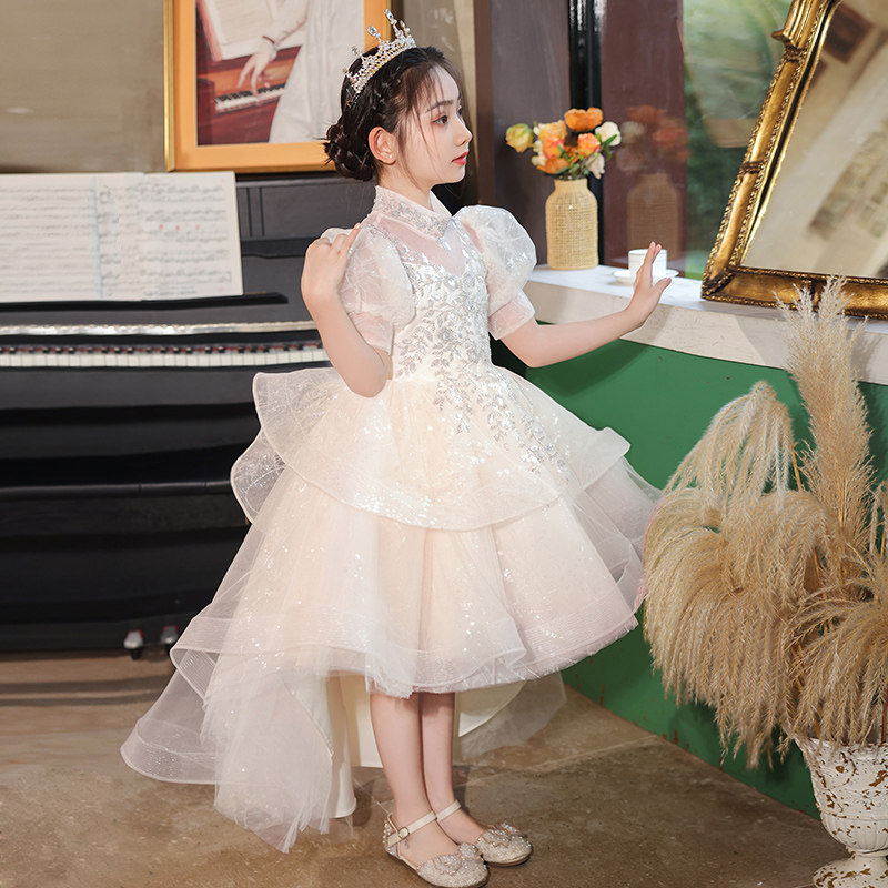 女童生日公主裙高端前短后长儿童小主持人花童钢琴比赛演出礼服女,童装/婴儿装/亲子装,儿童礼服,淘宝优惠券,粉丝福利购,淘宝优惠卷