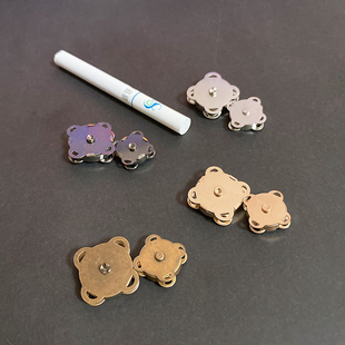 四眼手缝梅花型磁铁扣吸铁石箱包包摁扣金属钮扣衣服暗扣钱包扣子