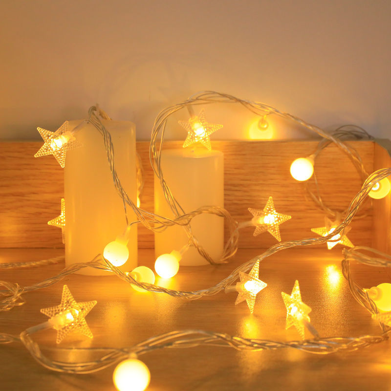 LED星星灯小彩灯闪灯串灯野餐野营生日灯饰帐篷天幕露营氛围灯串