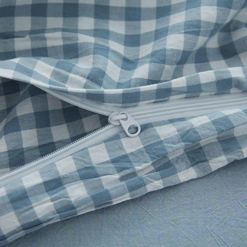 一缕阳光纯棉水洗棉被套单件学生200X230单双人秋冬素色被罩定做