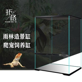 定制拓格超白雨林缸热带生态造景缸爬宠饲养箱双开门桌面雨林缸