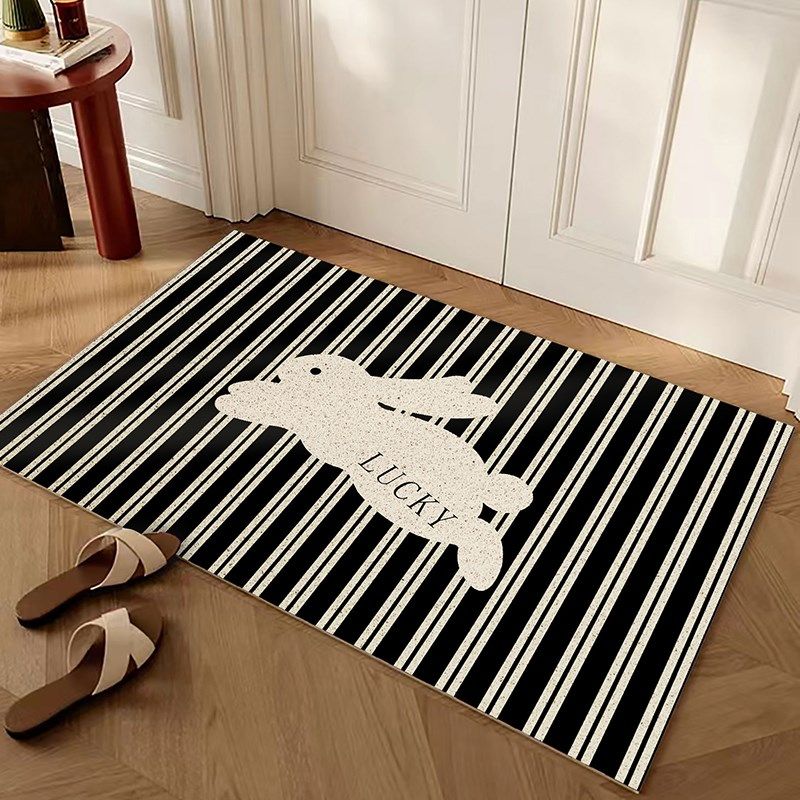 简约卡通兔丝圈入户地垫PVC耐脏脚垫柔软易清理地毯家用玄关耐磨,居家布艺,入户地垫,淘宝优惠券,粉丝福利购,淘宝优惠卷