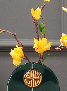 新中式风家里客厅装饰品酒店茶几上的艺术陶艺摆件创意茶室博古架