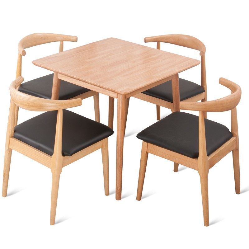 小户型实木餐桌椅组合北欧橡木正方形日式餐桌大尺寸原木方桌定制