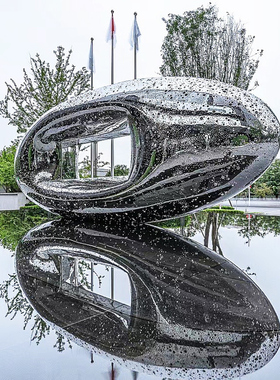 宇宙星光不锈钢抽象圆环场景户外大型雕塑摆件定制艺术公园景观