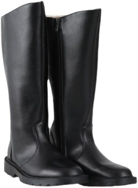 升旗手仪仗队高筒靴国旗班护卫队长靴黑色侧拉链耐磨防滑马靴男女