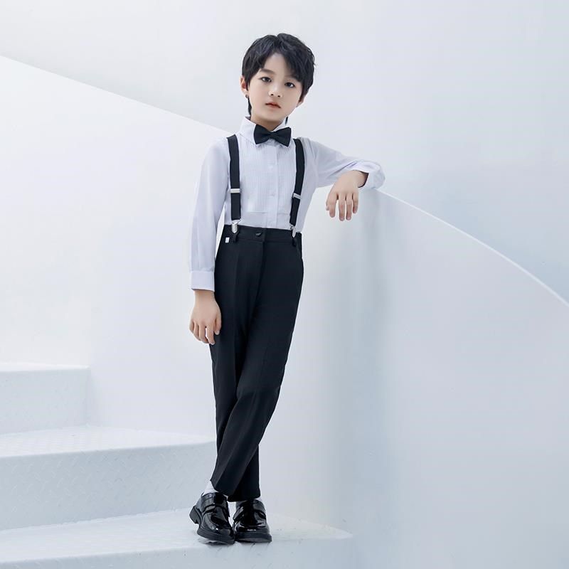 主持人礼服女童男童端庄大气中学生演出服儿童大合唱朗诵表演服装图片