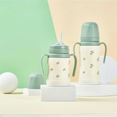 格罗咪咪保温杯吸管杯婴幼儿童不锈钢保温杯宝宝学饮杯喝奶瓶