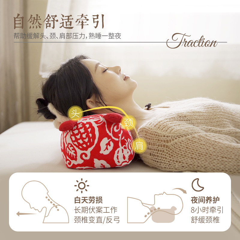 艾洛琳全荞麦枕芯单人纯棉老粗布枕套加厚成人助睡眠硬枕头护颈枕