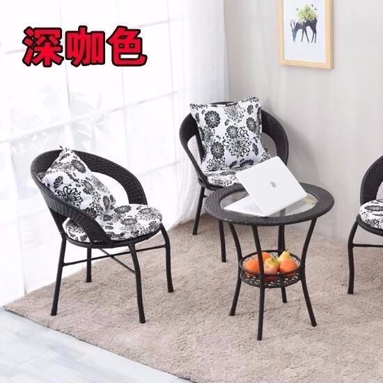 阳台藤椅三件套小双管藤条休闲椅靠背椅家用小桌椅编织椅户外简约,住宅家具,餐椅,淘宝优惠券,粉丝福利购,淘宝优惠卷