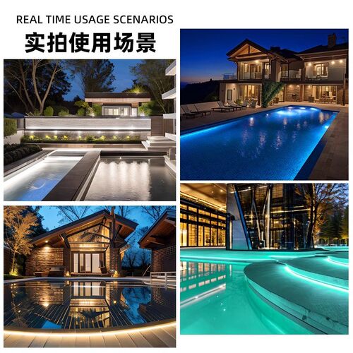 cob灌胶水下灯带24V泡水鱼缸灯条户外工程亮化防水招牌超亮条形灯