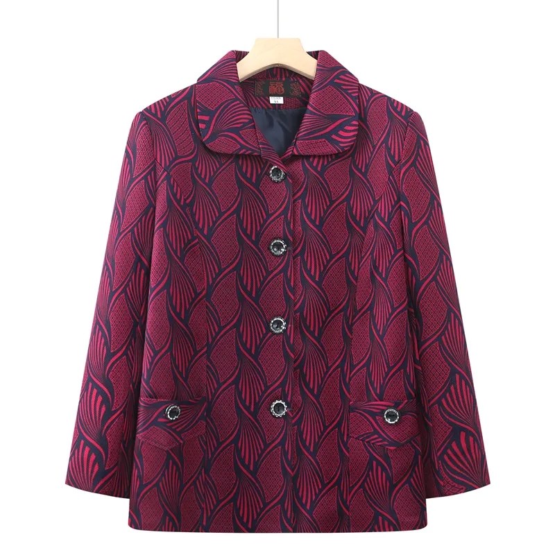 中老年女装春秋外套奶奶装上衣妈妈秋装新款老人衣服老太太夹克衫