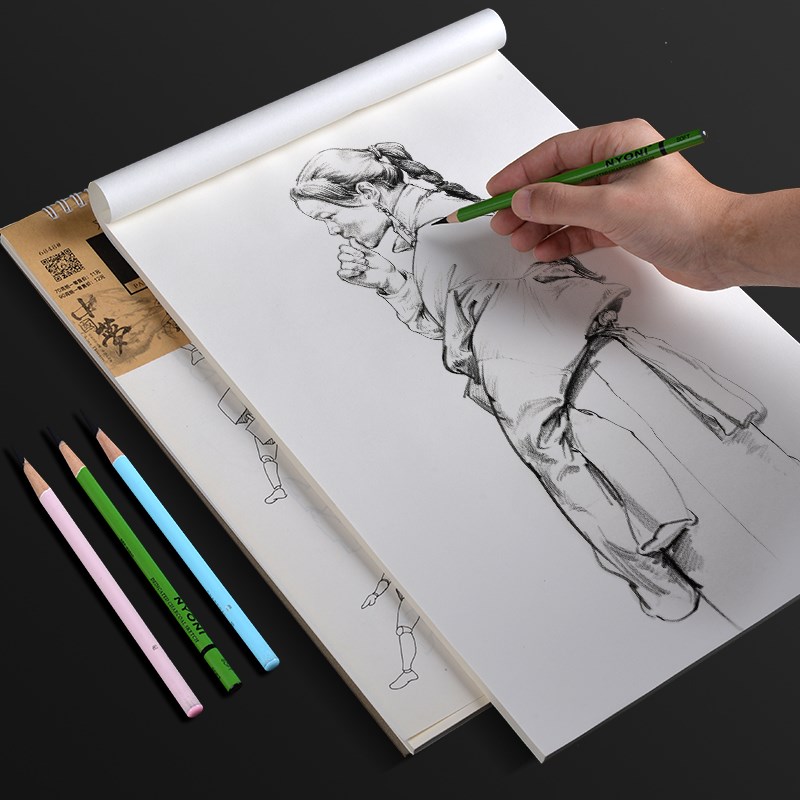 素描临摹纸本8k水彩纸水粉a4画 画纸4K儿童美术生专用画 画画 画