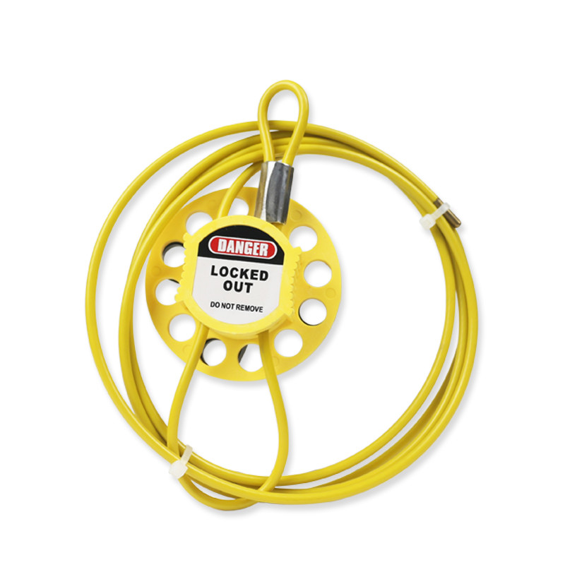 2M轮式不锈钢丝缆绳锁工业安全锁具挂牌上锁设备钢缆锁锁具BD-L32