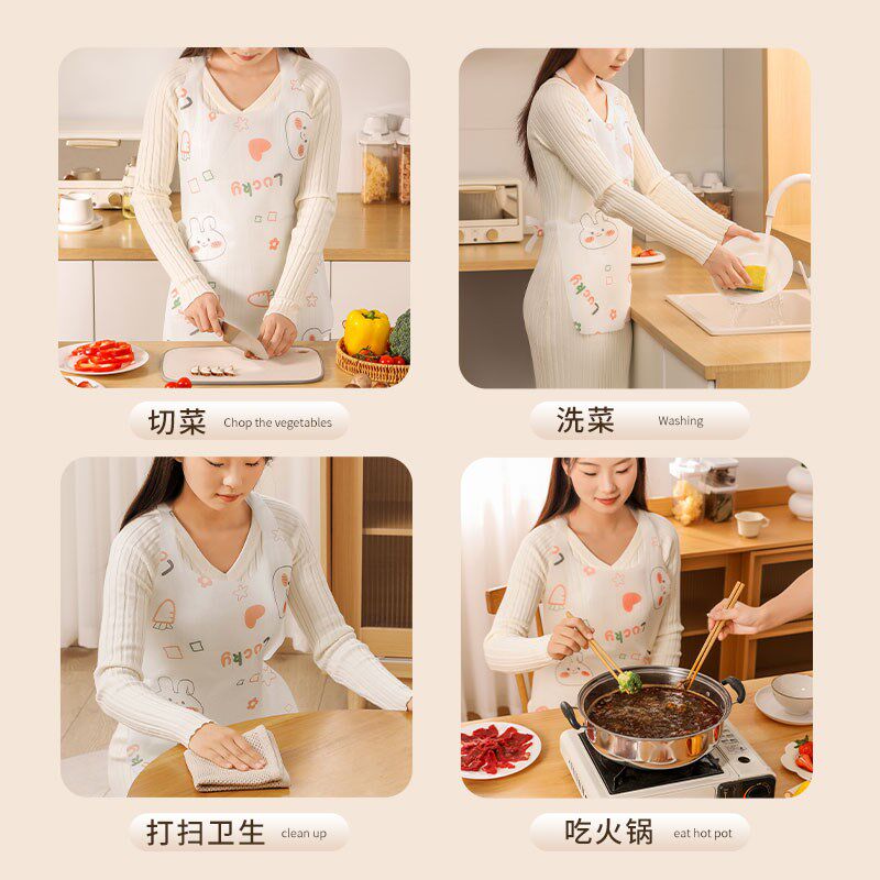 一次性围裙无纺布加厚餐饮专用家庭用烧烤火锅防油污厨房独立包装图片
