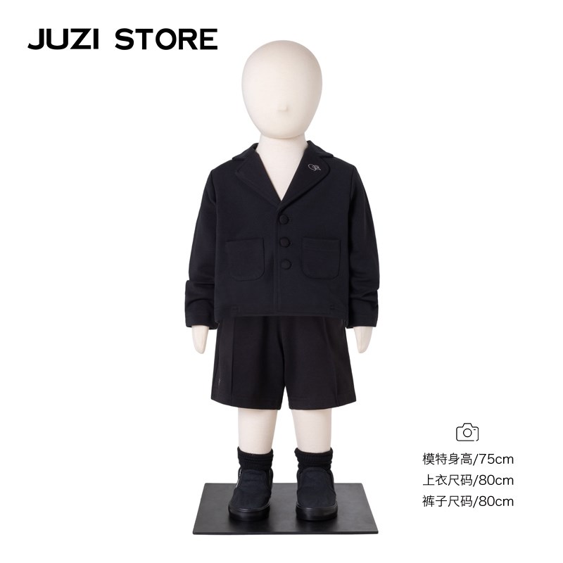 JUZI STORE童装罗马布学院风下装西裤短裤中性男女童1130602