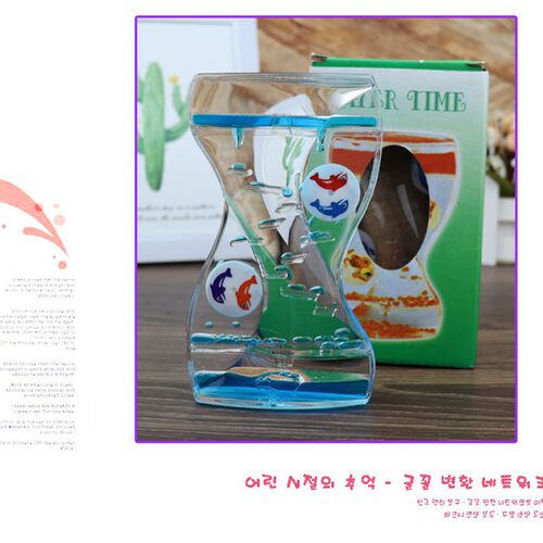 创意油滴沙漏卡通海豚液体水沙漏计时器儿童男女玩具摆件学生礼物