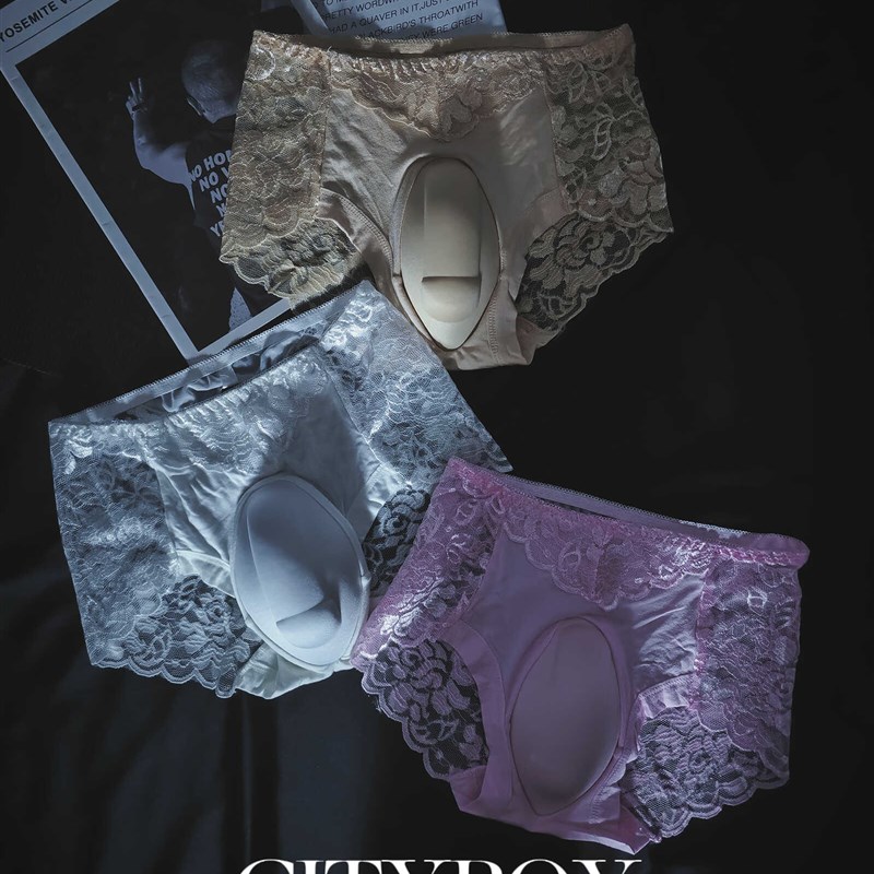 【显大护鸟】男士内裤透气蕾丝性感三角裤棉大码U型海绵保护囊袋