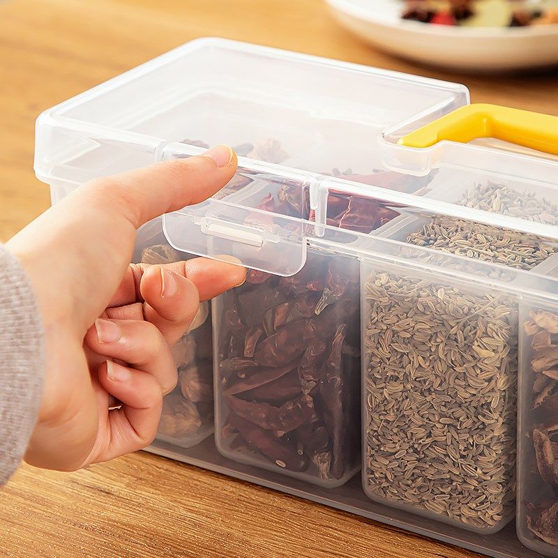 香料收纳盒储存盒厨房家用花椒八角调料盒手提储物盒密封分装盒子,厨房/烹饪用具,密封罐,淘宝优惠券,粉丝福利购,淘宝优惠卷