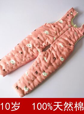 儿童背带棉裤冬季加厚手工棉花开档棉裤宝宝背带棉裤内穿棉花棉裤
