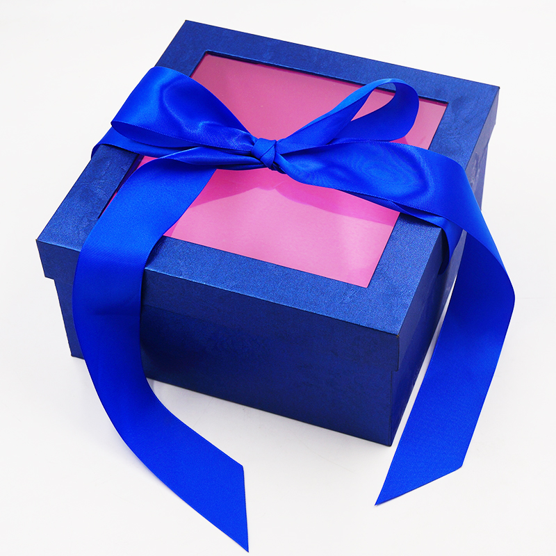 正方形礼品盒透明开窗鲜花盒520生日礼物盒结婚伴娘伴郎伴手礼盒