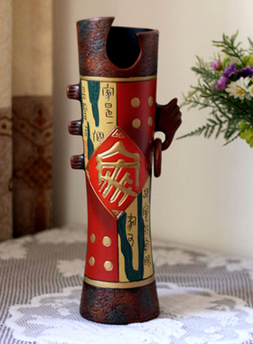 新中式陶瓷精品个性手工艺品礼品百搭装饰办公书柜博古架隔断摆件