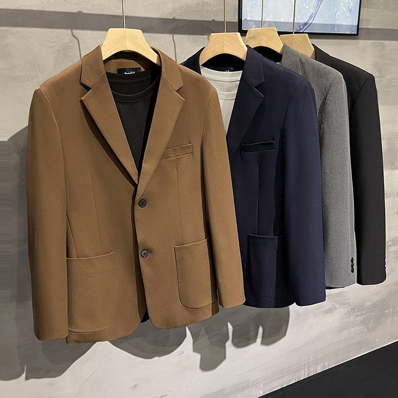 2024新秋款西服外套男士西装套装轻熟风高级感加大码休闲修身商务
