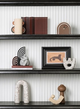 艺术几何喷点岩砂陶瓷花瓶北欧简约家居样板间客厅插花电视柜摆件