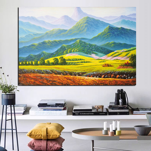 背有靠山镇宅旺业世界名画风景群山自粘巨人山办公室挂画北欧壁画