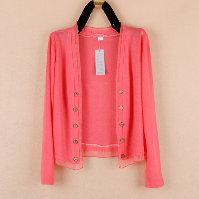 2024春夏季新款薄针织外套大码开衫长袖防晒衫空调衫外搭披肩女装