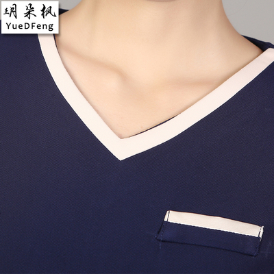 美容师工作服女高端夏季化妆品时尚气质养生馆spa美容院连衣裙