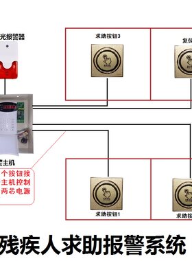 残卫求助报警系统残疾人无障碍卫生间按钮紧急呼叫控制器有线