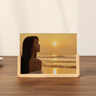 洗照片做成海马体相框摆台亚克力高级感拍立得照片小卡展示架6寸