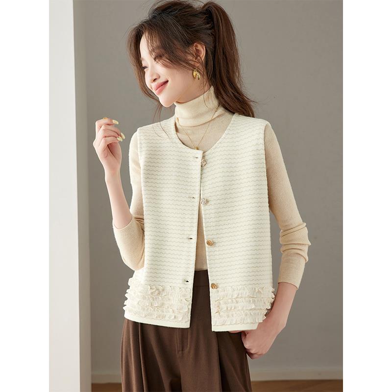 秋装2025新款小香风外套女春秋别致叠穿小马甲背心女时髦洋气上衣