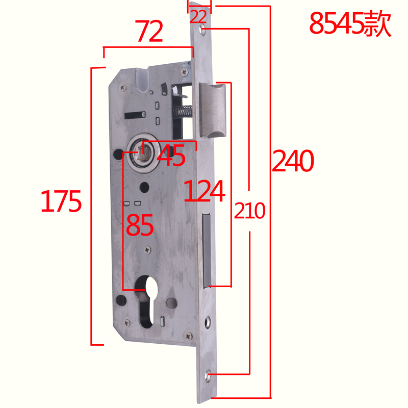 不锈钢85型碧桂园入户门锁体8540/8545/8550/8560别墅门大门室内