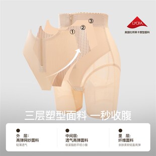林卡塑无痕拉链中腰3D立体收腹提臀产后修复中腿享瘦裤塑身裤