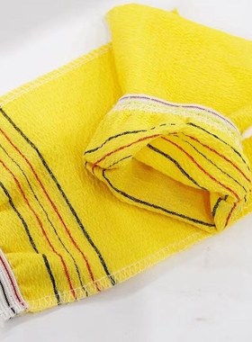 一次性搓澡巾强力洗澡巾浴场澡堂专用磨砂澡巾黄色搓澡布沐浴手套