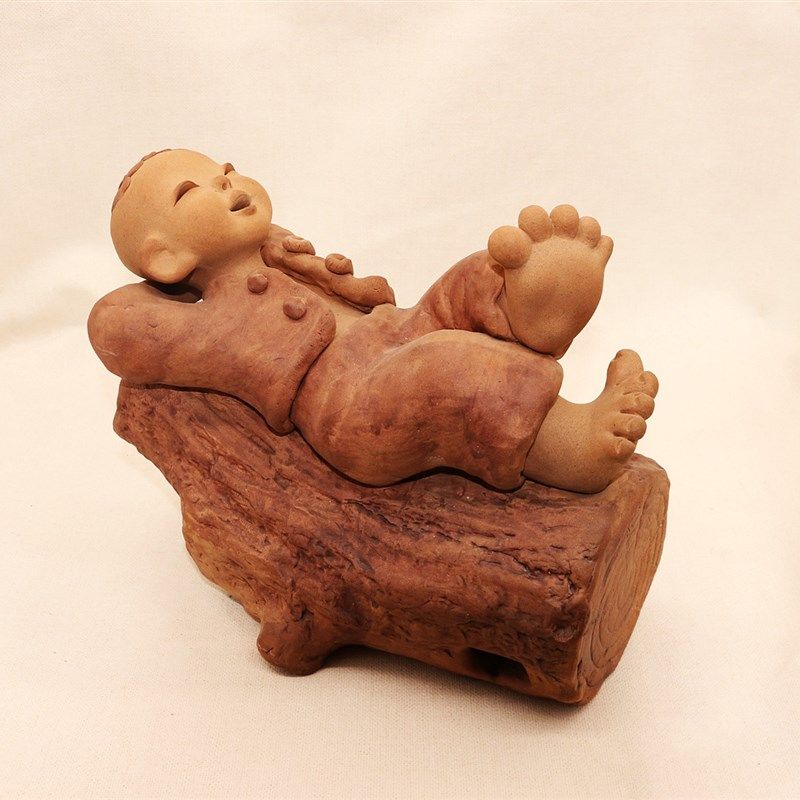 陶艺工艺品 纯手工土陶泥人 休闲娃 装饰人物 装饰 陶泥,特色手工艺,泥人/泥塑/面塑,淘宝优惠券,粉丝福利购,淘宝优惠卷