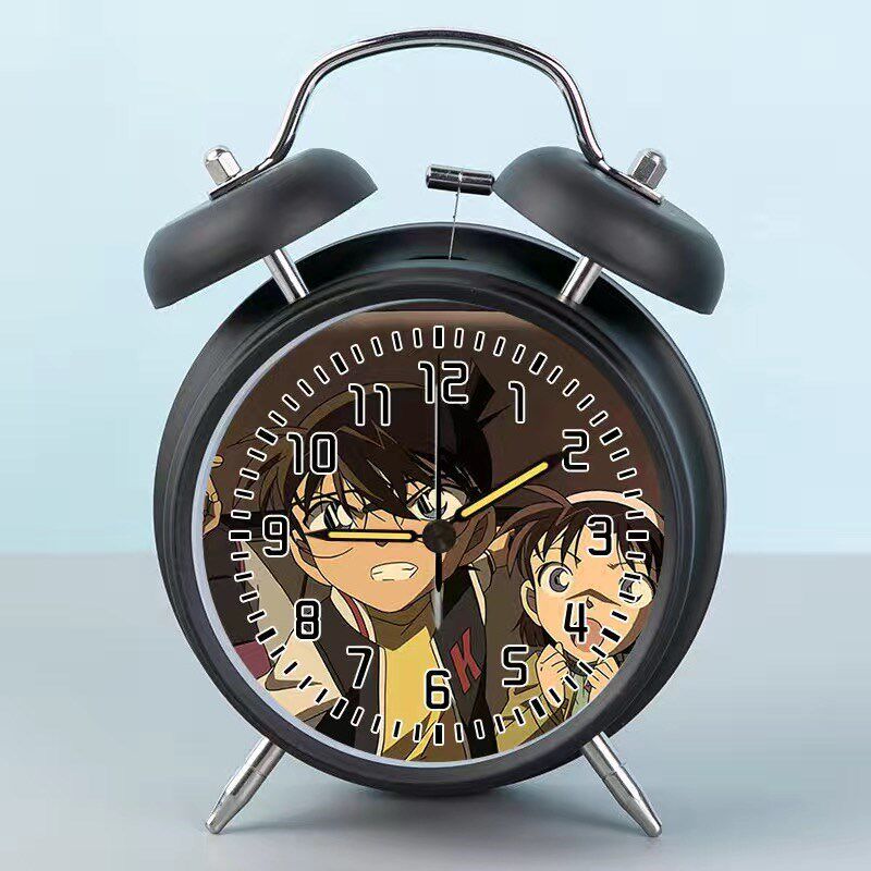 柯南动漫周边充电闹钟二次元学生卧室静音走时超大声闹铃起床专用