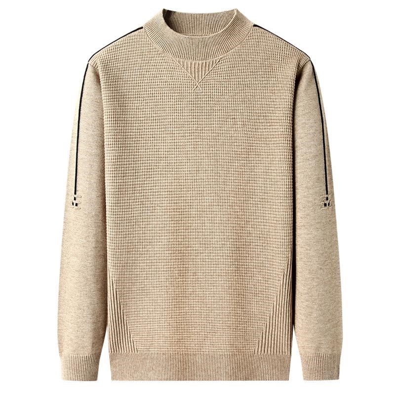 老爷车加厚毛衣男冬季保暖半高领打底衫男士秋冬款休闲针织上衣服